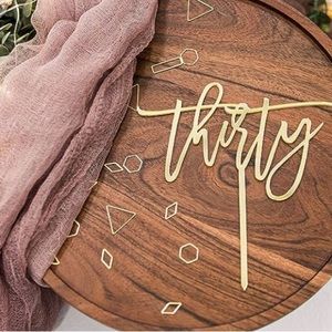 Brand new thirty cake topper